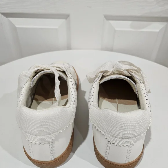 Dolce Vita Notice Eyelet Perf Sneakers White Leather - Picture 8 of 9